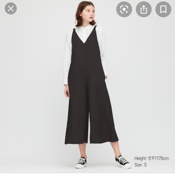Uniqlo Pants - Uniqlo Linen Blend Wide leg Jumpsuit